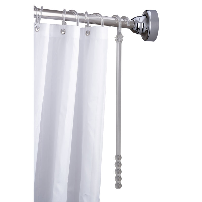 Croydex Space Saver 60" Adjustable Curved Fixed Shower Curtain Rod